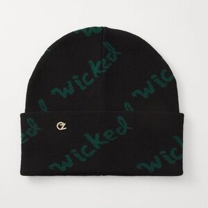 NWT Eugenia Kim x Wicked Frances Beanie Wool Knit Hat Black Green Logo